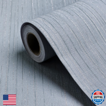 Biyoee Blue Grasscloth Peel &amp; Stick Wallpaper 15.7"x300" (32.75 Sq.Ft) - $54.58