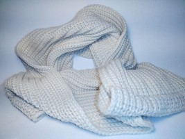 West Loop Infinity Scarf Cream Color Loose Knit Acrylic For Fall - £9.86 GBP