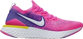 Women&#39;s Nike Epic React Flyknit 2 Running Shoes, CK0821 600 Multi Sizes Fuchsia  - £109.30 GBP