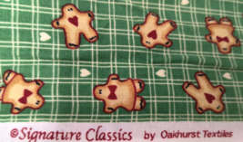 New 38&quot;x38&quot; Signature Classics Fabric by Oakhurst Textiles  Gingerbread Cookies - £11.01 GBP