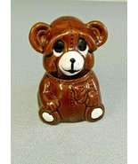 Adorable Brown Honey Bear Jar Container Houston Foods 1982 - £6.19 GBP