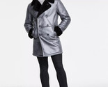 International Concepts Men&#39;s Faux-Fur-Trim Faux-Leather Coat Antique Tin... - $75.99