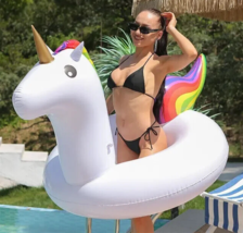 Large 47&quot; Unicorn Inflatable Pool Float Swimming Ring NEW! - $9.88