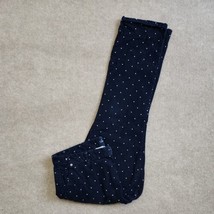 Tommy Hilfiger Straight Leg Corduroy Pants Womens 16 Navy Blue White Polka Dots - £23.88 GBP