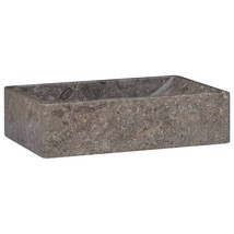 vidaXL High-Gloss Gray Marble Ceramic Sink 30 x 18 Inches with Overflow - $3,074.08 MXN