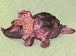 16&quot; Russ Tyrone The Triceratops Dinosaur Plush B EAN Bag Stffed Animal Shiny Toy - £8.63 GBP