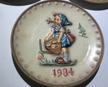 Vintage Goebel M.J. Hummel Girl Basket Apples Plate W Germany HandPainted  - $14.80