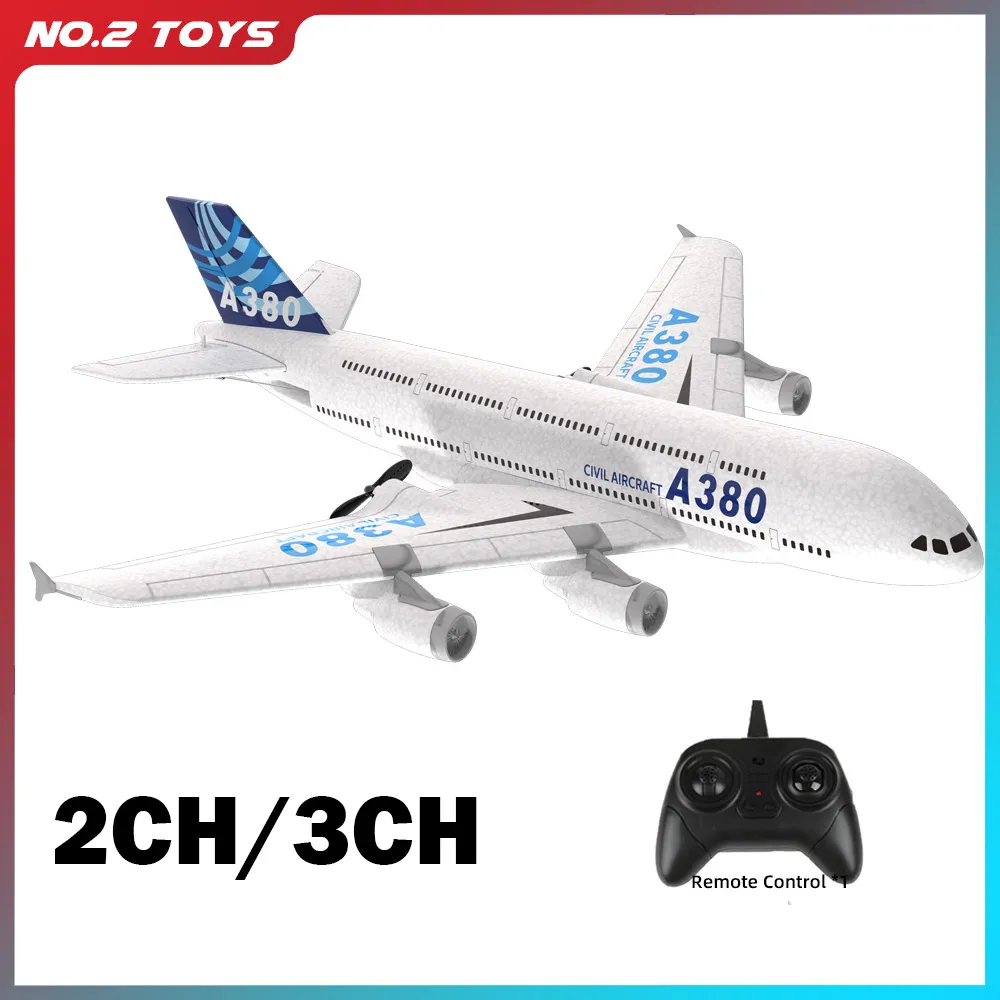 A380 Airplane Airbus RC Airplane Foam Toys 2.4G Glide Fixed Wing RTF Pla - £41.31 GBP+