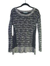 Maurices Sweater Small Womens Black Grey Long Sleeve Crew Casual Winter - £15.54 GBP