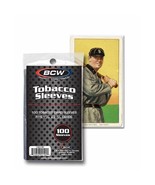 10 packs of 100 (1000) BCW 1 ²¹⁄₃₂&quot; x 2 ⅞&quot; Tobacco Card Sleeves - $15.67