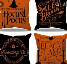 Halloween Hocus Pocus 18 X 18 Zip Up Pillow Covers (No Pillow Core Included) -D3 - £15.81 GBP