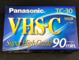 Panasonic SHG TC-30 VHS-C Blank Camcorder Super High Grade Video Tape 90... - $6.72 CAD