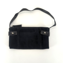 Kenneth Cole New York Soft Leather Evening Zippered Hand Bag Clutch Blac... - $14.93
