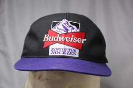 Budweiser King of the Rockies Snapback Hat Baseball Black Purple One Size - $12.46