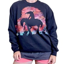 Vintage 90s M Handpainted Native American Tribal Sunset Crewneck Faded B... - $57.90