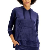Alfani Womens Velour One Piece Pajama Top Only Size Medium Color Venus Blue - £35.02 GBP