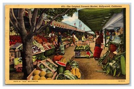 Original Farmers Market Hollywood California CA Postcard H20 - £1.44 GBP