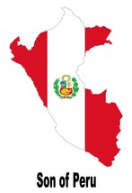 Son of Peru Peruvian Country Map Flag Poster High Quality Print - £5.40 GBP+