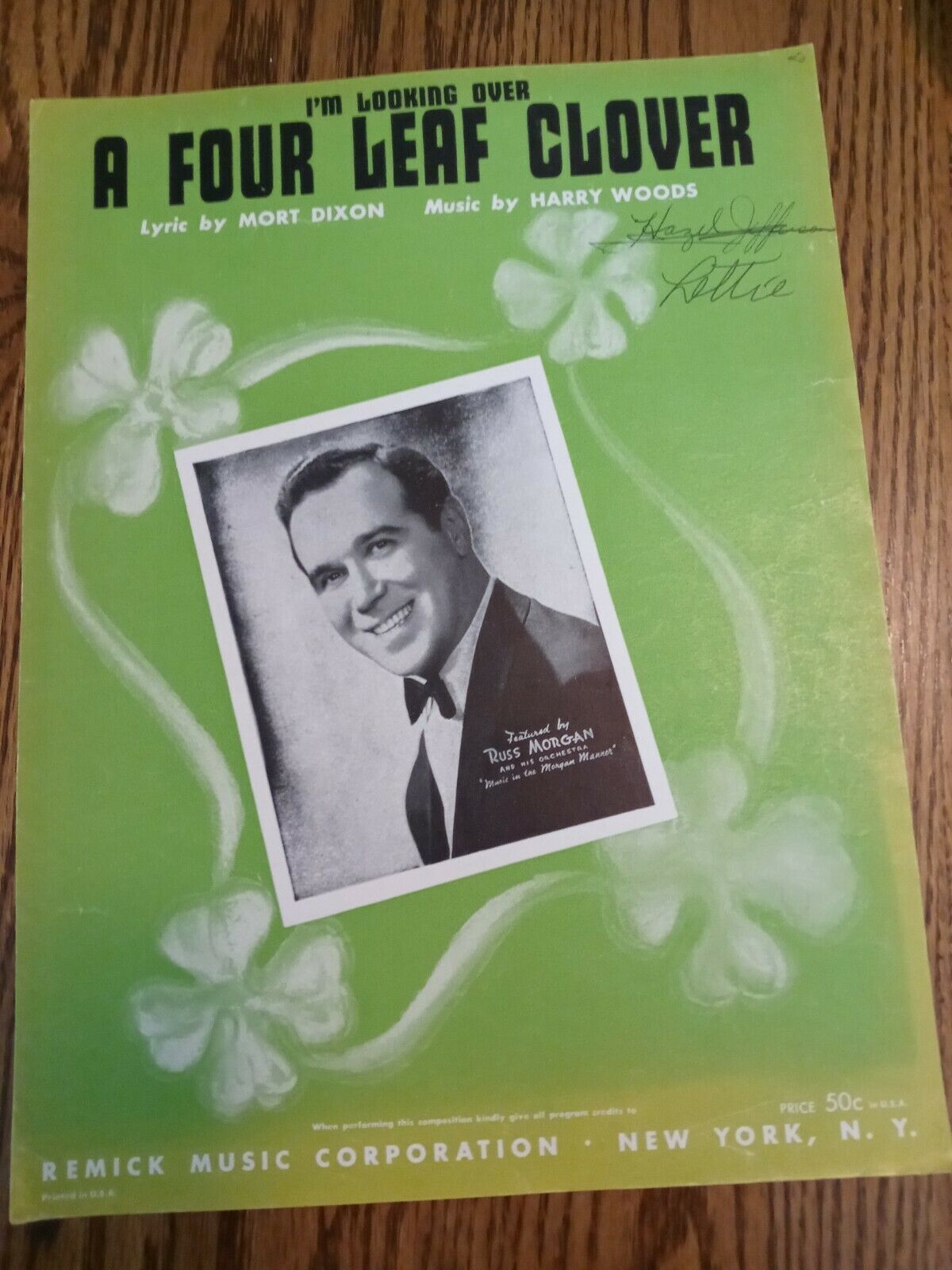 I&#39;m looking over a four leaf clover Sheet Music - $18.69