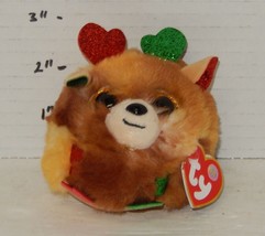 Ty Puff Puffies Fudge 2&quot; Beanie baby Boos plush toy Brown - $9.85