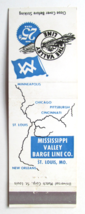 Mississippi Valley Barge Line Co.  St. Louis, Missouri 20 Strike Matchbook Cover - £1.57 GBP