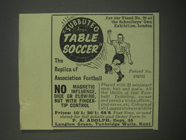 1954 P.A. Adolph Subbuteo Table Soccer Ad - The replica of Association Football - $18.49