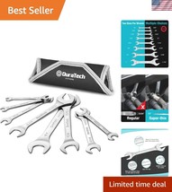 Durable Chrome Plated Super-Thin Wrench Set with Convenient Storage Pouch - $40.50