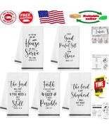 5-Pcs Absorbent Bible Verse Dish Towels - Stylish Quick Dry Kitchen Cloths - $526.10 MXN