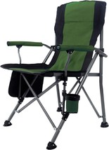 Maiufun Portable Camping Chair Folding Heavy Duty Quad Outdoor Large Chairs - £52.72 GBP