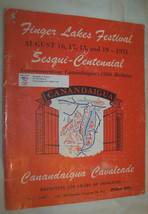 1951 FINGER LAKES FESTIVAL 150TH ANNIVERSARY CANANDAIGUA NY CAVALCADE PR... - $16.82