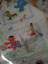Vintage Sesame Street Twin Bedspread Cover Comforter  - $19.99