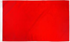 3x5FT Durable Red Flag Solid Color Banner Advertising Pennant Decoration Safety - £12.78 GBP