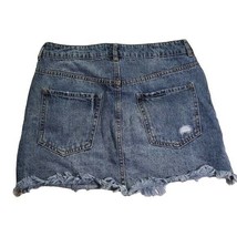 Forever 21 Skirt Womens Size 28 Blue Light Wash raw Hem Denim Distressed - £14.15 GBP