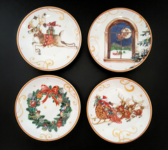 NEW RARE Williams Sonoma Set of 4 Mixed Twas the Night Before Dipping Bo... - £95.79 GBP