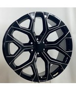 GMC 22&quot; Gloss Black Milled Snowflake Wheels 2000-2025 Sierra Yukon Denali - $1,357.15 CAD