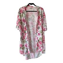 Show Me Your Mumu Open Cardigan Robe Kimono Rose Floral Pink Garden Bloo... - $15.00