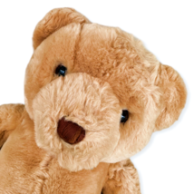 Russ Berrie Teddy Bear Plush Amber Stuffed Animal Tan Soft 14 Inch Vintage - £10.65 GBP