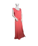 Perfectly Priscilla Maxi Dress Coral Ruffle Sleeve Casual Comfy 16/18 - €13,72 EUR