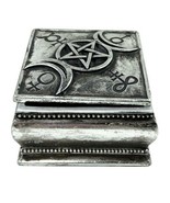 Alchemy Gothic Triple Moon Pot Wiccan Trinket Box Lid Antiqued Silver Re... - £17.27 GBP
