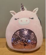 Squishmallow 12 Inch Grecia Sequin Brand New With Tags HTF Pink Metallic... - $546.37 MXN