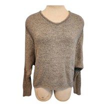 Coin 1804 Sweater Women&#39;s Size S/M Gray High Low Long Sleeve Wool Blend - £10.21 GBP