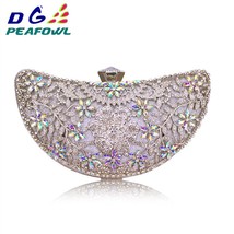  Clutches Moon Sequined Hollow Out Crystal Lady Shoulder Phone Wallet Case Weddi - £38.22 GBP