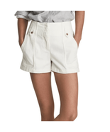 REISS ALANA COTTON SHORTS, Recycled Cotton, Size US 10, White, NWOT - $120.62