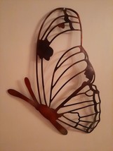 Metal Flying Butterfly Black/Copper Wall Art Home Deco Bedroom Hanging - $111.56