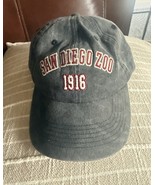 San Diego Zoo Strapback Adjustable Hat Cap Baseball Gray Distressed - $24.68 CAD