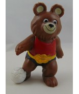 Olympic Misha Bear Vintage 1980 vinyl 3&quot; Soccer Player Football - $21.60 CAD