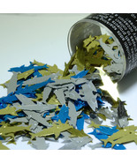 Tabletop Shark Blue Gold Silver mix confetti Bag 1/2 Oz Free Shipping CCP8218 - £5.47 GBP - £78.28 GBP