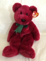 1998 Ty Retired Beanie Buddy Plush Cranberry Bear Large 13&quot; MWMT - £8.64 GBP