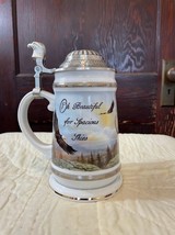 Longton Crown America the Beautiful Spacious Skies Tankard Stein Larry K Martin - $18.36