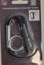  Carabiner Multi Tools Key Chain Seattle Seahawks Football NFL Clip Ring New - £18.34 GBP